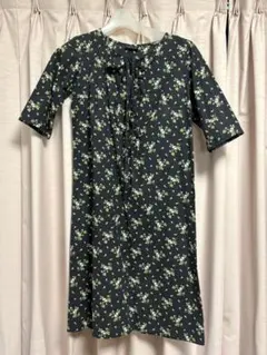 agnis b. 花柄 七分袖ワンピース サイズ40