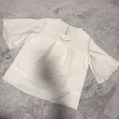 【UNITED ARROWS】ユナイテッドアローズ(F)五分袖 ブラウス 白