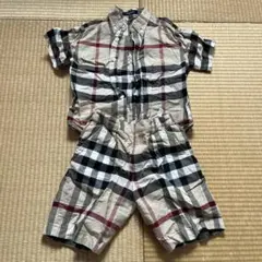 BURBERRY チェック柄シャツとショートパンツセット 110A 100A