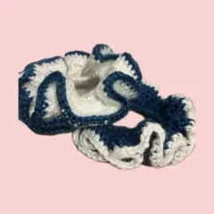 シュシュ2点セット　ハンドメイド　かぎ編み　ヘアアクセサリー