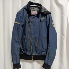 MADPUNKS ライダースジャケット スカル迷彩 パンク系 ブラック L