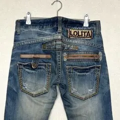 Lolita Jeans 刺繍パッチ　M ダメージデニム Y2Kのサムネイル