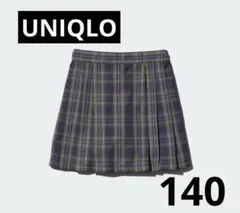 UNIQLO ユニクロ GIRLS チェックプリーツミニスコート140