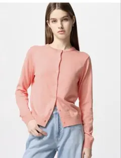 【新品】ユニクロ UVカット クルーネックカーディガン 日焼け防止 UNIQLO