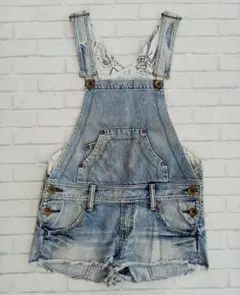 D245 ロデオクラウンズ オーバーオール サロペット ショートパンツ丈