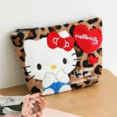 新品 Hello Kitty ヒョウ柄 ポーチ 小物入れ