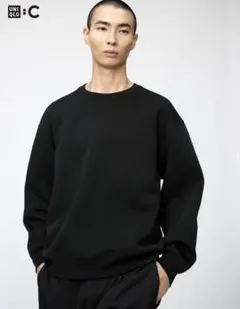 UNIQLO C オーバーサイズスウェットシャツS ブラック