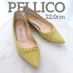 PELLICO ペリーコ アネッリ パンプス グリーン スエード フラット