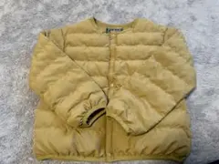 F.C.KIDS ベージュ ノーカラーダウンジャケット　子供用140センチ