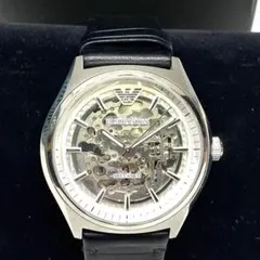 稼働☆ 腕時計オリエントセミスケルトン サファイアガラス シルバー