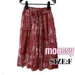 ⭐️A1238⭐️ moussy ♥ レトロ ペイズリー 総柄 フレアスカートのサムネイル
