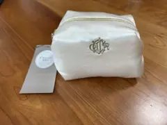 Christian Dior サテンポーチ ホワイト