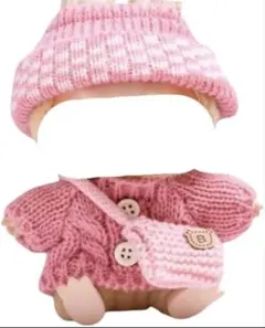 ラブブ 服 3点セット ニット帽 セーター バッグ 15cm ぬいぐるみ
