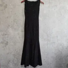 美品　アンビエント　スパンコールマーメイドニットワンピース 黒　M