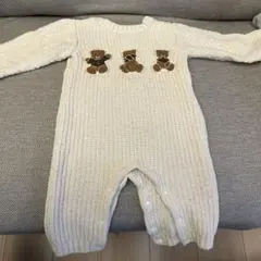クマ刺繍ロンパース 80サイズ