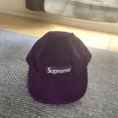Supreme コーデュロイキャップ パープル