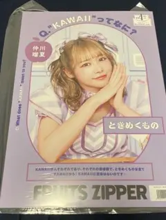 FRUITS ZIPPER B3ポスター 原宿　KAWAI LAB 仲川瑠夏