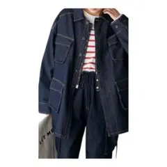 ◆試着のみ◆forksy.◆オーバーサイズボリュームスリーブデニムジャケット