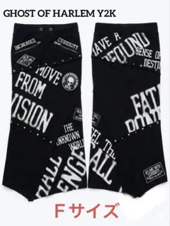 【希少】GHOST OF HARLEM Y2K スタッズ 英字ロゴ スカート