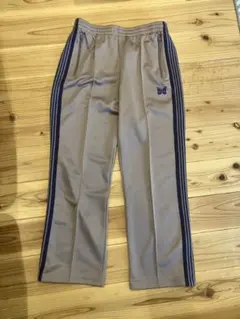 Needles トラックパンツ　ストレート　M トープ ニードルス Needles 20SS 日本製 Track Pant Poly Jacquard