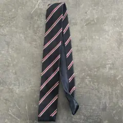 グローバルワーク　ファッション　おしゃれネクタイ　ストライプ　ネイビー　レッド白