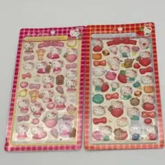 新品 ハローキティ BONBON DROP ぷっくりシール 2枚セット