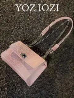 YOZ 1OZI クロコダイル風 ショルダー バッグ ピンク
