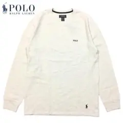 新品正規 Ｌ ポロラルフローレン ワッフルロンＴ サーマルロンＴ ナチュラル