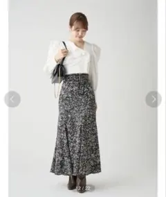 snidel （スナイデル）　Sustainaパネルバリエスカート　黒