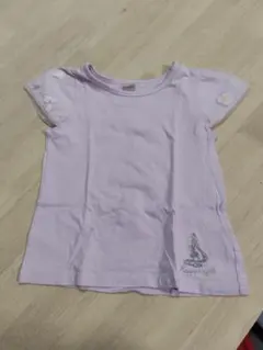プリンマン ラプンツェル Tシャツ 薄紫 花刺繍