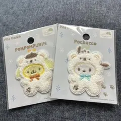 ◎サンリオ　スノー　パイルワッペン◎ポチャッコ ポムポムプリン◎