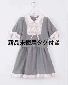 evelyn ストライプ柄リボン半袖ワンピース - メルカリ