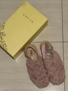 COVIS/ROSE BUDファーサンダル靴ピンクシェアリング37 - メルカリ