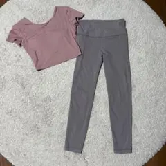 【最終値下げ】ヨガウェアセット クロップトップとレギンス