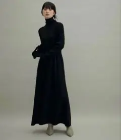 ADAM ET ROPE' アダムエロペ MIXパターンニットワンピース