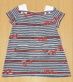 PETIT BATEAU ベビー ワンピース 18m/81cm ボーダーのサムネイル