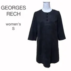 GEORGES RECH チュニックワンピース 八分袖 S 黒 チャイナ風のサムネイル