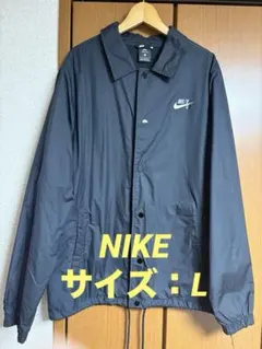 Nike ブラック ナイロン ジャケット コーチジャケット