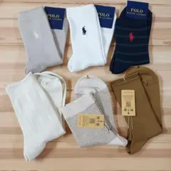 ６足セット　ポロラルフローレン&靴下屋　レディースソックス