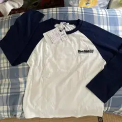 BomBomTV 長袖Tシャツ 160ホワイト/ネイビー