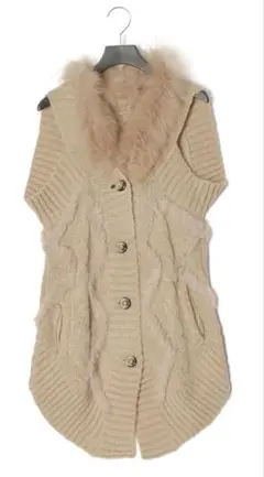 Northern World　ラビット ニットジレ ラクーントリム