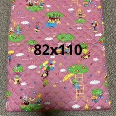 アニマル柄ピンク色キルティング布