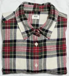 UNIQLO ユニクロ フランネルチェックシャツ リラックスフィット S