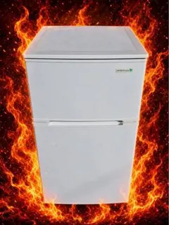 一人暮らしにおすすめ！コンパクト90L2ドア冷凍冷蔵庫！製氷皿付き！のサムネイル