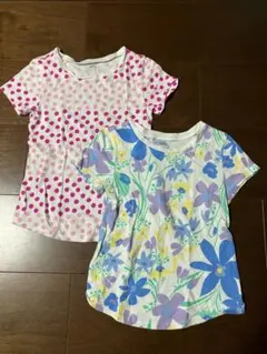 【2枚セット】old navy 女の子　花柄&ドット柄　Tシャツ　110cm