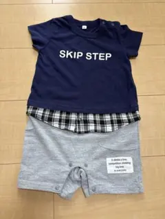 80 重ね着風ロンパース 半袖