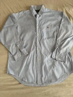 【極美品】ラルフローレンBDシャツ XL相当 ブルー マルチポニー 90s 希少