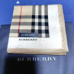 BURBERRY チェック柄 ハンカチ 綿100%