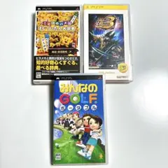 PSPソフト 3本セット みんゴル もじぴったん モンハン