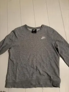 NIKE ナイキ ワンポイント刺繍ロゴ スウェット トレーナー グレー